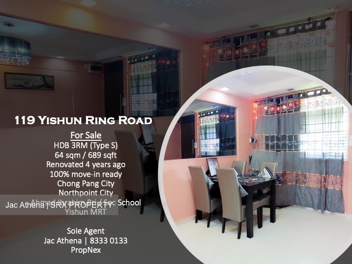 Blk 119 Yishun Ring Road (Yishun), HDB 3 Rooms #188778102